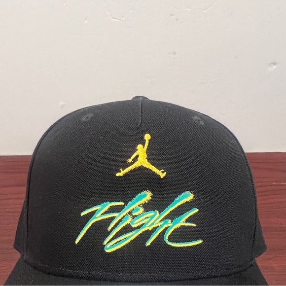 Air Jordan, Classic99 Hat, DV3151 010, Flight, Black, Yellow & Green - Picture 2 of 9